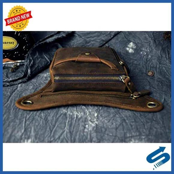 Genuine Leather Outdoor Sporting Waist Pack Messenger Shoulder Drop Leg Thigh